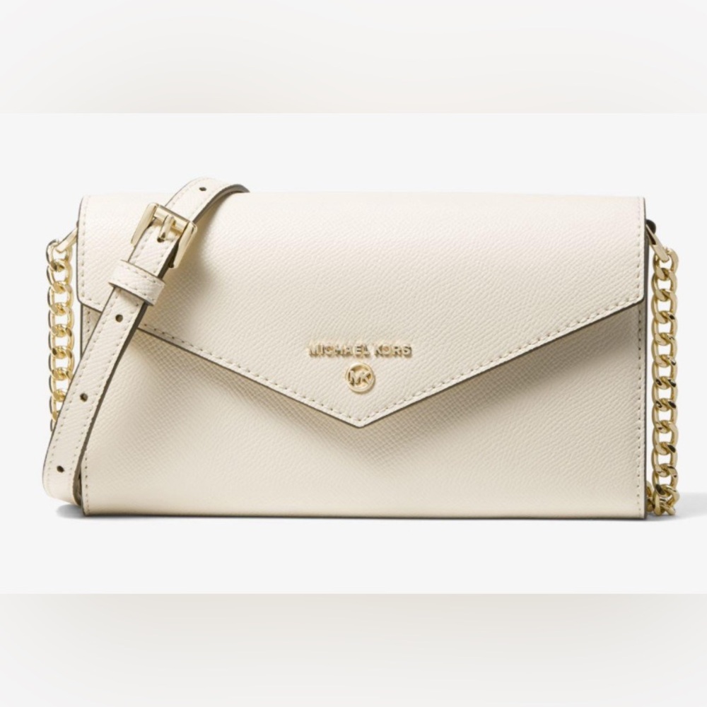 Michael Kors Jet Set Lt Cream Envelope Crossbody